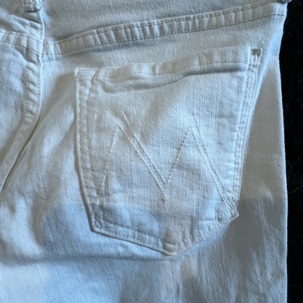 Mother ‘The Rascal Ankle Snippet’ Jean In Cream - image 5